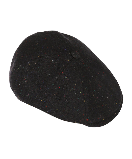 Newsboy Tweed Cap | Zwart Tweed