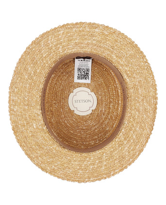 Boater Hoed Wheat | Naturel