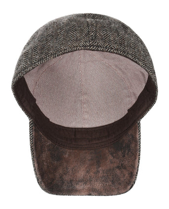 Setson Baseball Cap Herringbone | Donker Grijs Visgraat