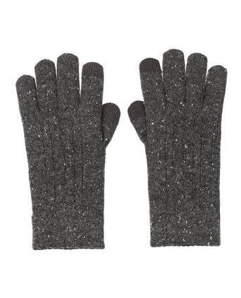Cable Knit Glove | Antraciet Grijs