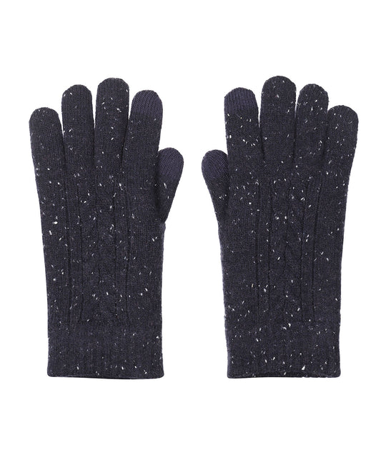 Cable Knit Glove | Navy