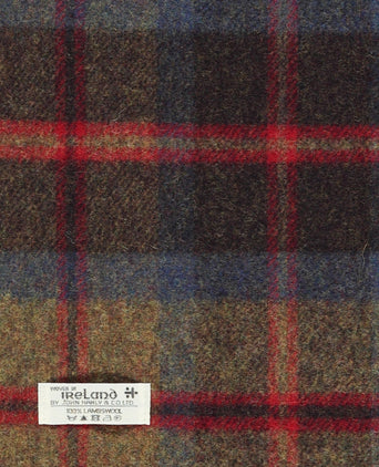 Lamswollen Sjaal Ruit | Rust Brown Red Plaid