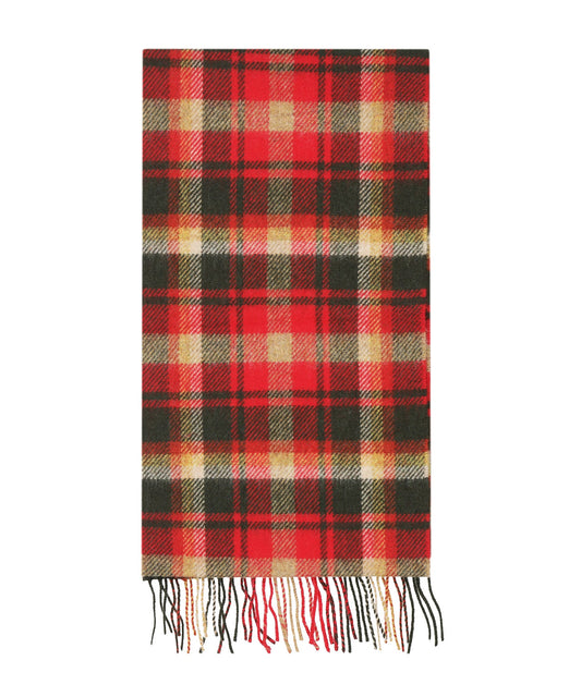 Lambswool Scarf Long | Red Green Check