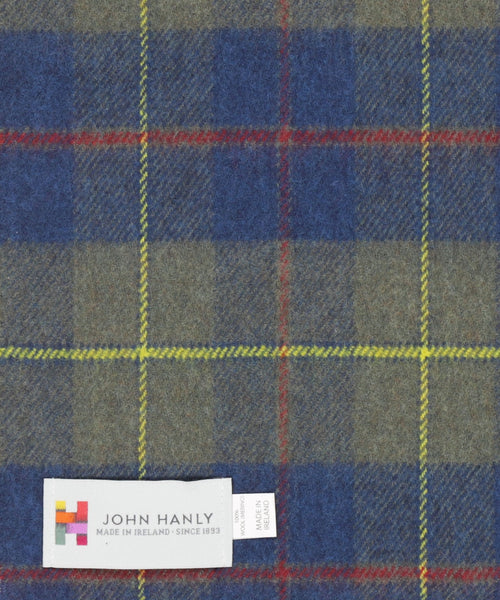 Merino Luxury Wool Scarf | Loden Indigo Plaid