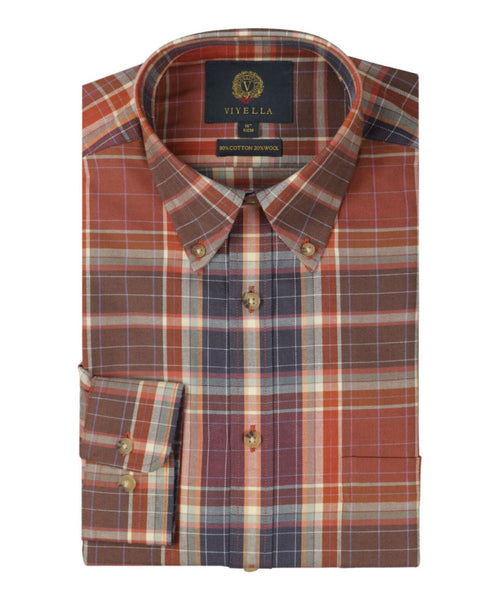 Viyella Shirt Button Down | Rood