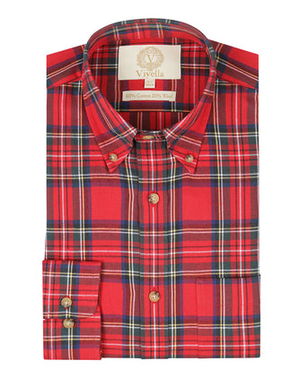 Viyella Shirt Button Down | Rood