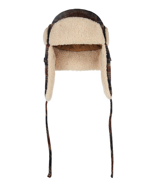 Bomber Cap Wool check | Blauw