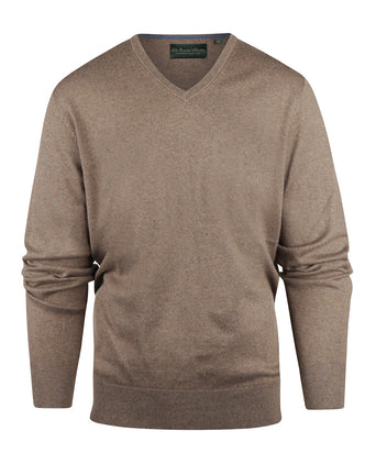 Pullover V-Hals Cotton/Cashmere | Bruin