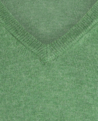 Pullover V-Hals Cotton/Cashmere | Groen