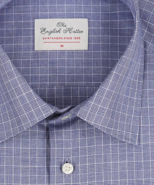 Shirt Semi Widespread | Grijs Blauw Windowpane
