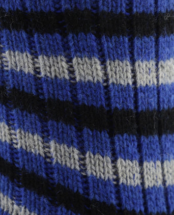 Merino Streep Sokken | Blauw