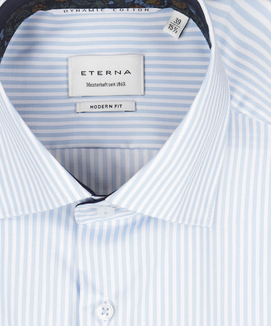 Shirt Normaal boord | Lichtblauw/Wit streep