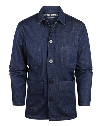 Saint James Sirocco Overshirt | Denim Blauw