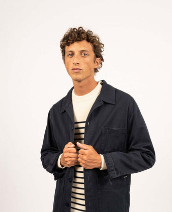 Saint James Sirocco Overshirt | Navy Blauw