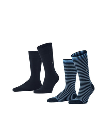 Burlington Sok Everyday Stripe 2-pack | Blauw