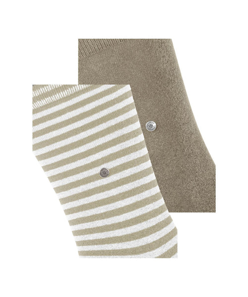 Burlington Sok Everyday Stripe 2-pack | Bruin