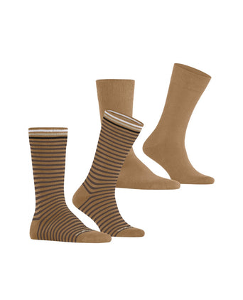 Burlington Sok Everyday Stripe 2-pack | Bruin