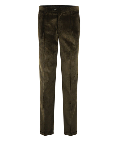 Corduroy Pantalon Brede Rib | Groen