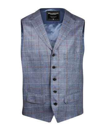 Wellington Gilet 100% Zijde | Blauw