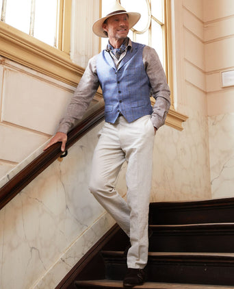 Wellington Gilet 100% Zijde | Blauw