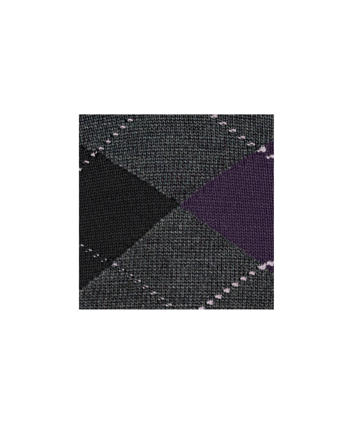 Edinburgh Sok | Asphalt Melange diamond check