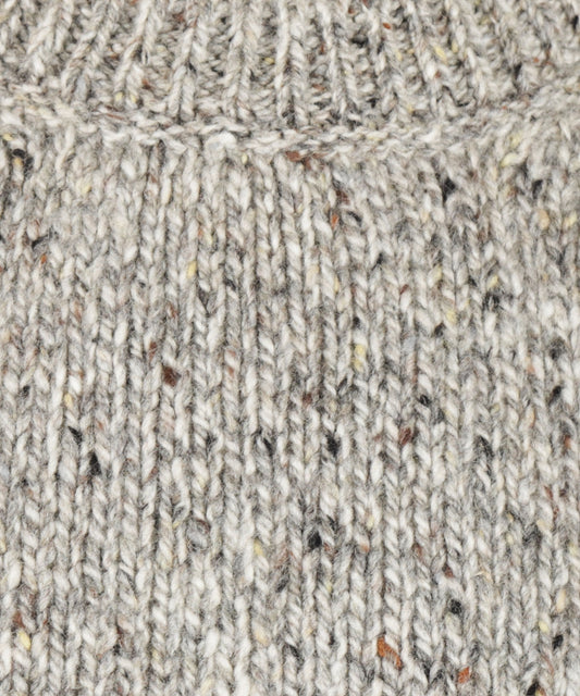 Ronde Hals Pullover | Beige/Bruin melange