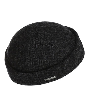 Stetson Docker Wool Herringbone | Zwart