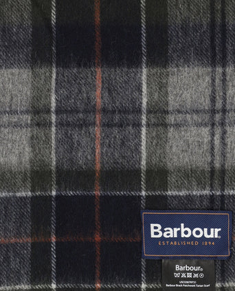 Barbour Brack Patchwork Tartan Scarf | Navy Blauw