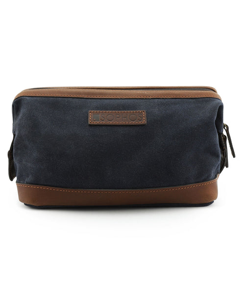 Canvas Gladstone Washbag | Navy Blauw