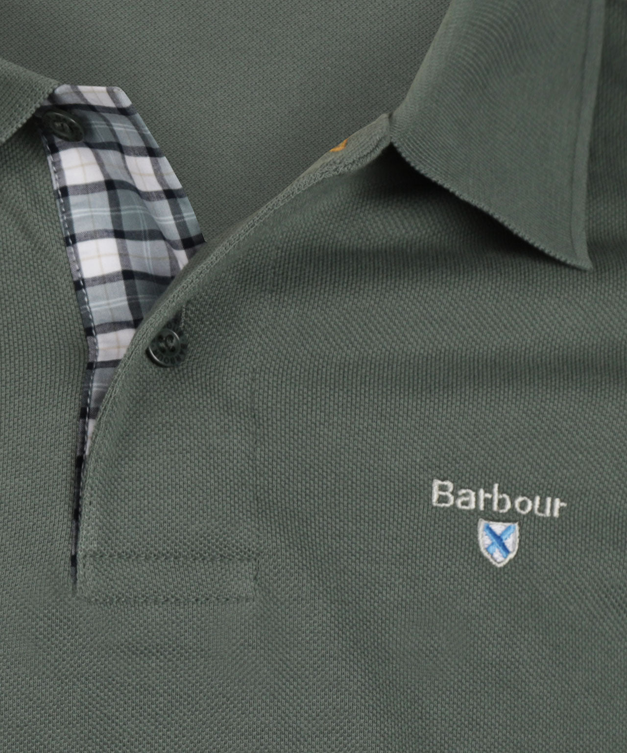 Barbour Tartan Piqué Polo | Grau