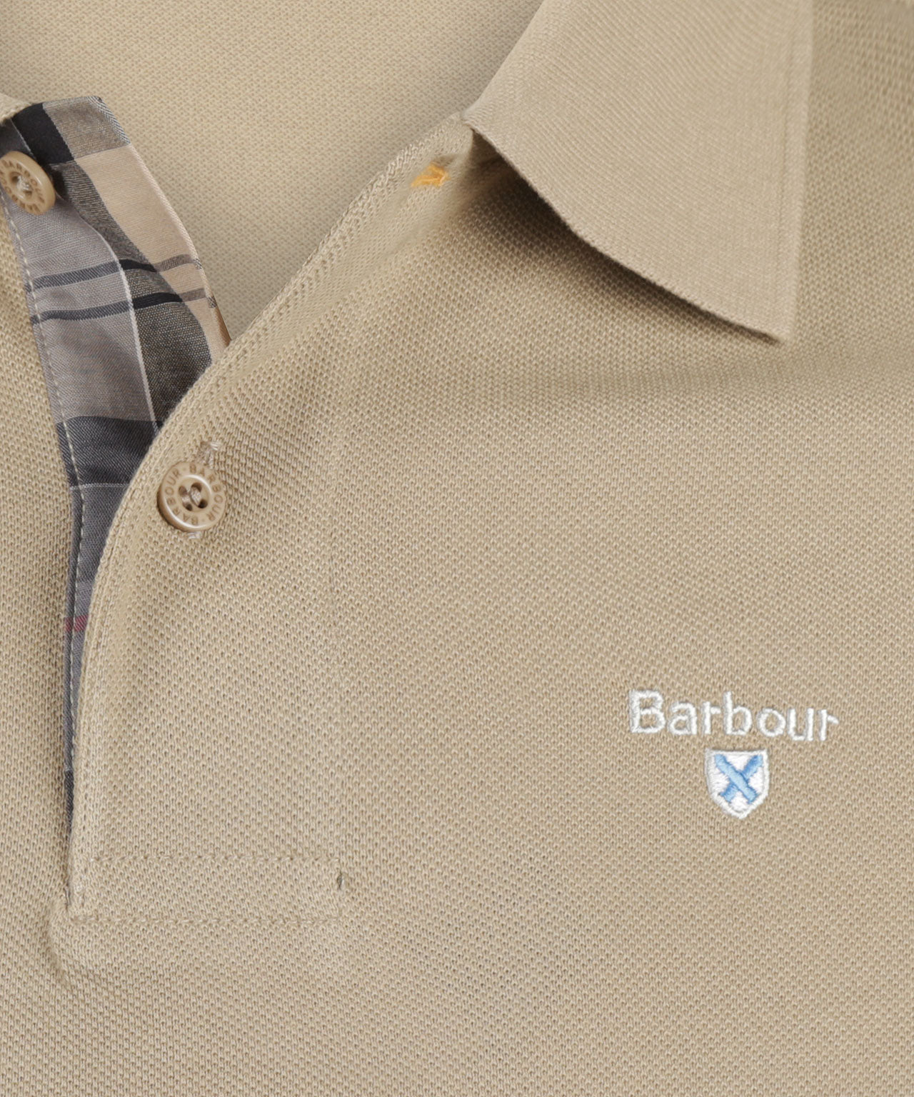 Barbour Tartan Pique Polo | Brown