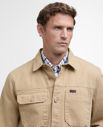 Barbour Lingfield Canvas Overshirt | Beige