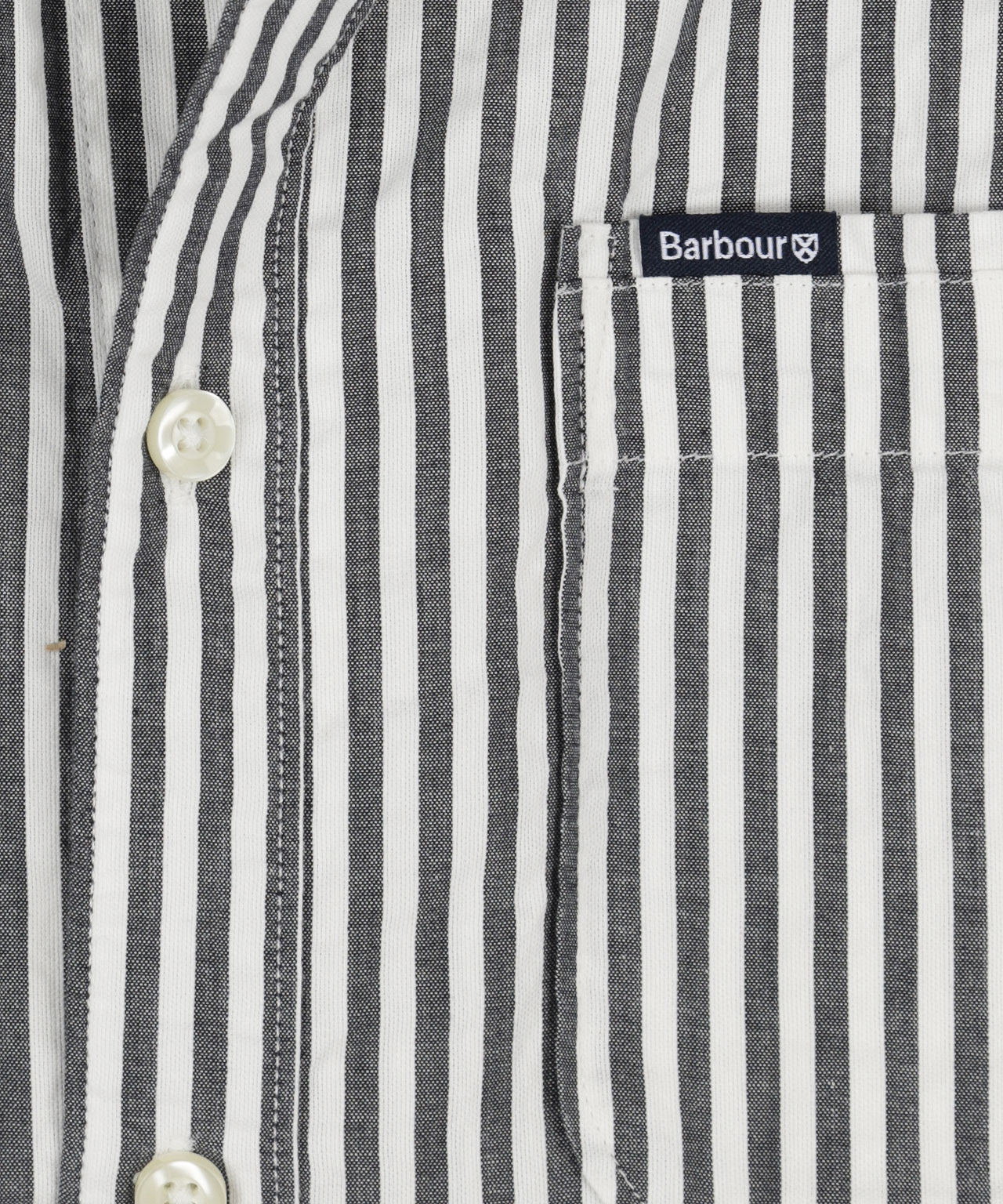 Barbour Cresswell Seersucker Short Sleeve Shirt | Navy Blue