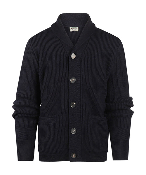 William Lockie Vest Jamie Sjaalkraag | Navy Blauw