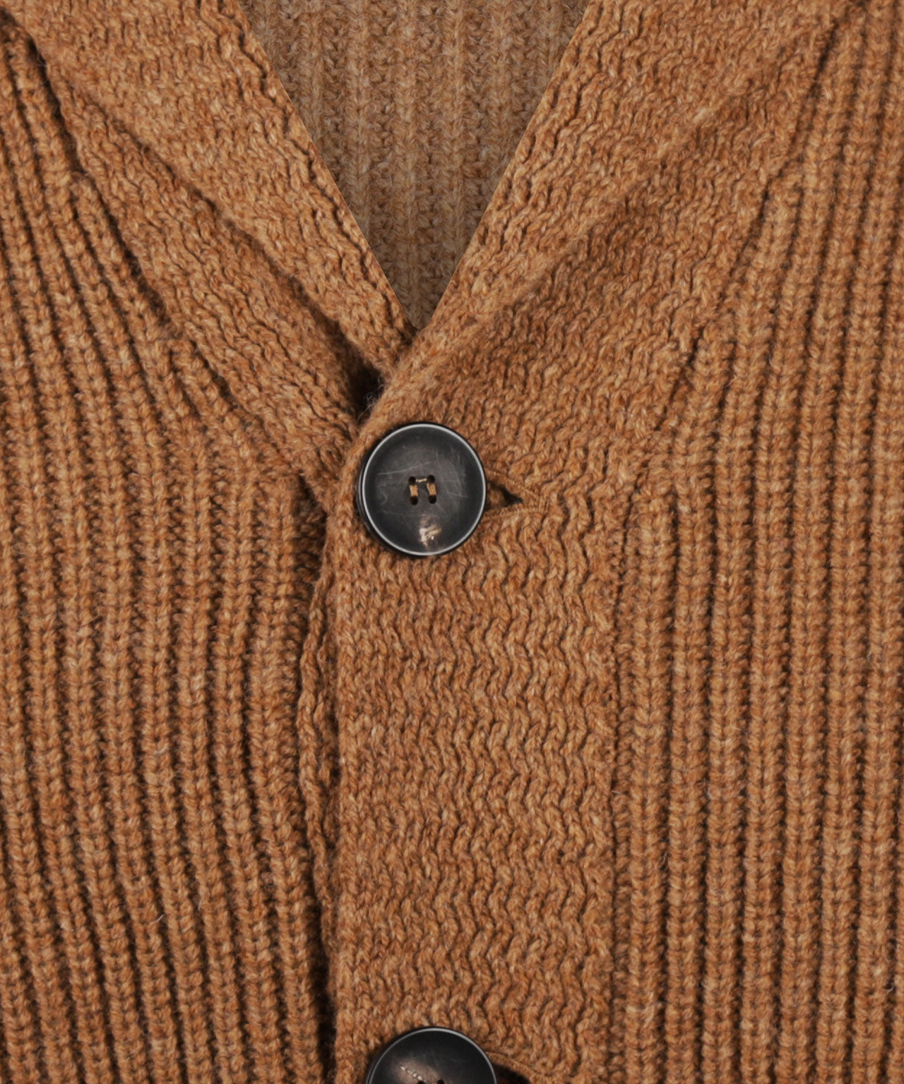 William Lockie Cardigan Jamie mit Schalkragen | Kamel