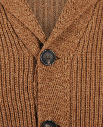 William Lockie Vest Jamie Sjaalkraag | Camel