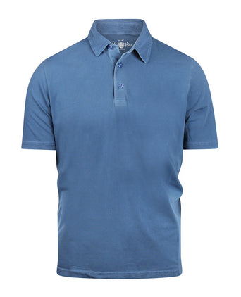 Casual Jersey Polo Korte Mouw | Blauw