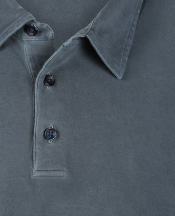 Casual Jersey Polo Korte Mouw | Navy Blauw