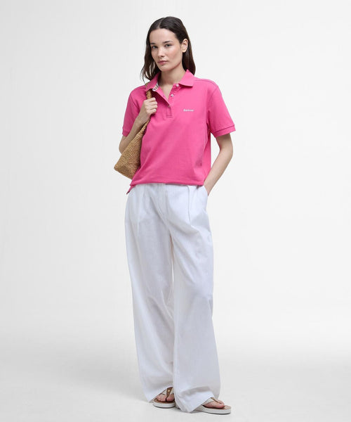 Barbour Bowford Polo Dames | Roze