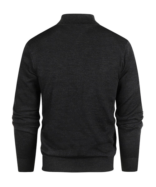 Pullover Merinowol ritskraag | Charcoal