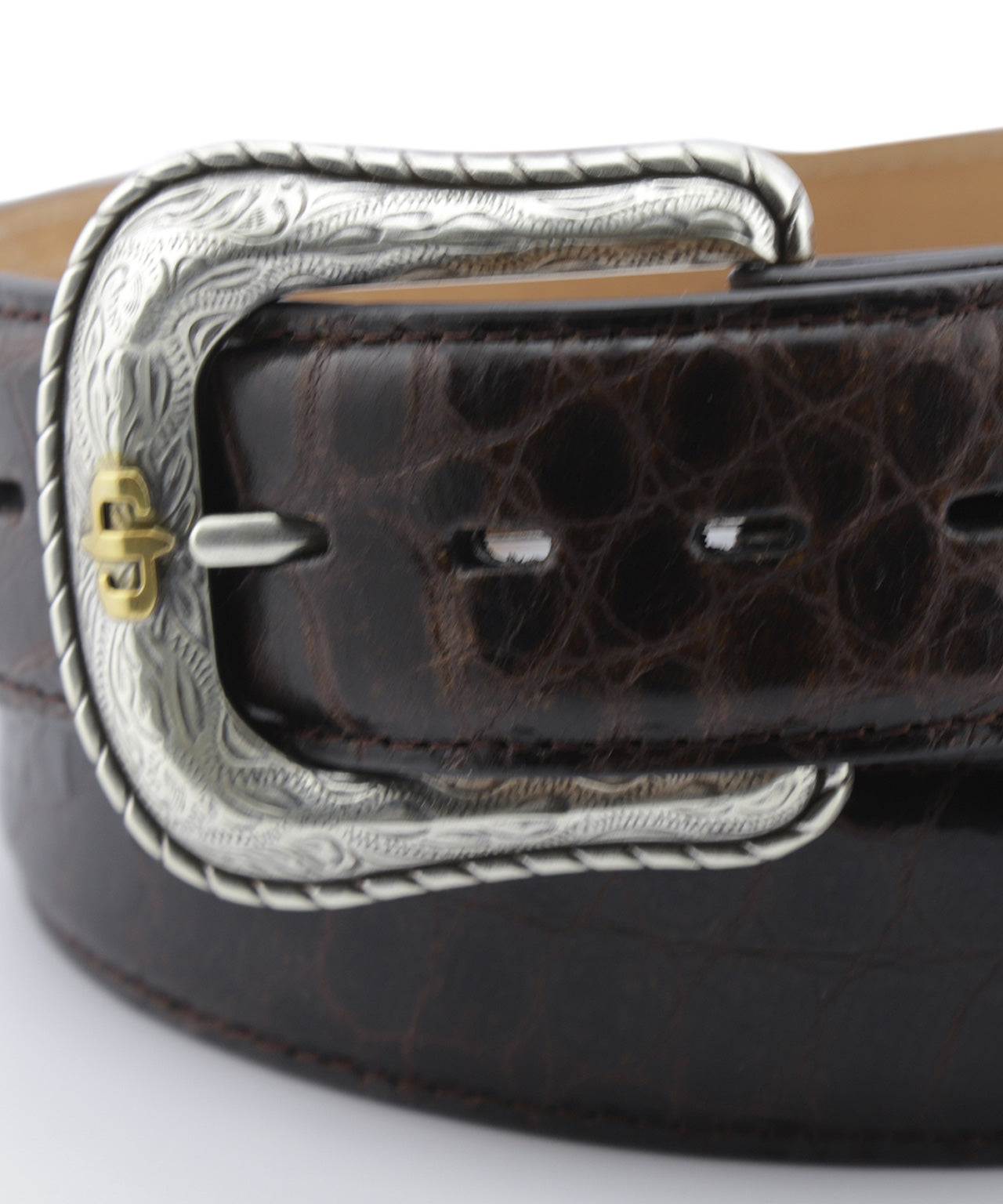 Riem Embossed Leather | Bruin