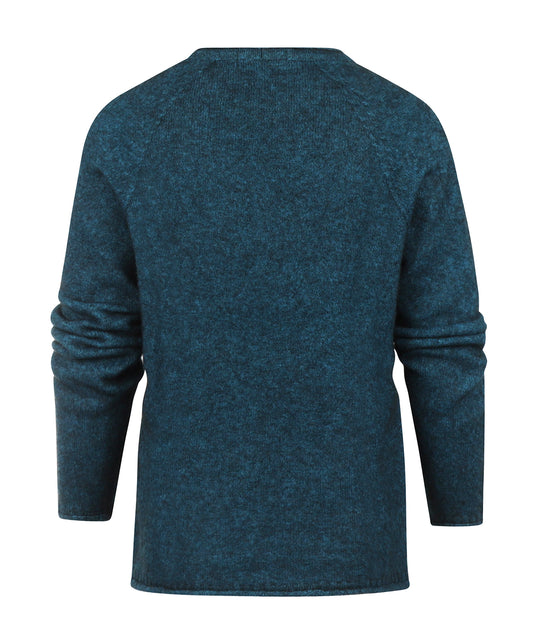 Ronde Hals Dames | Blauw melange