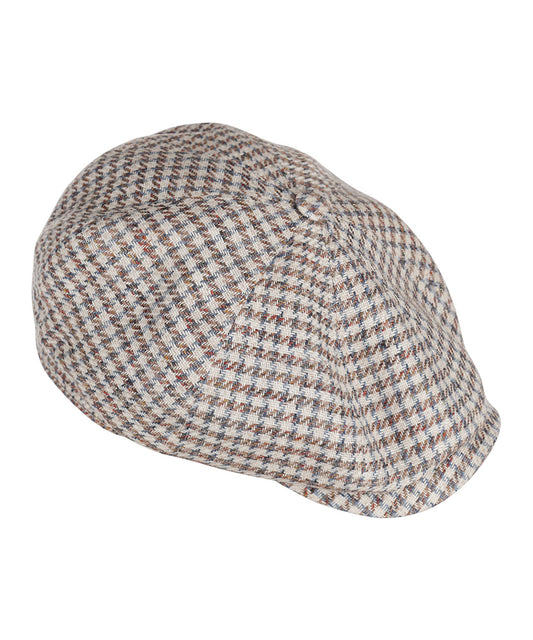 Hatteras Linen/Cotton Houndstooth | Beige/Bruin Houndstooth