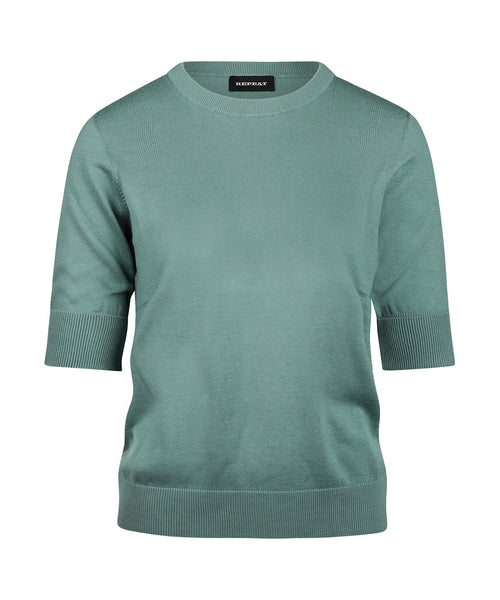 Basic Dames Pullovers korte mouwen | Groen