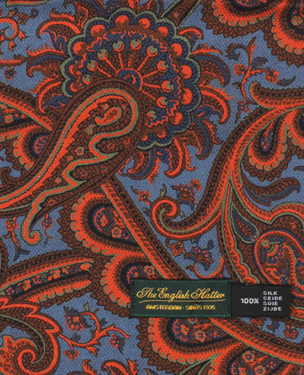 Zijden Sjaal met Paisleyprint | Rood