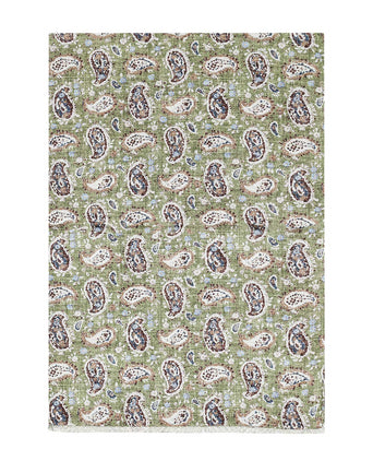 Zijden Sjaal met Paisleyprint | Groen