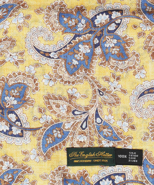 Zijden Sjaal met Paisleyprint | Geel
