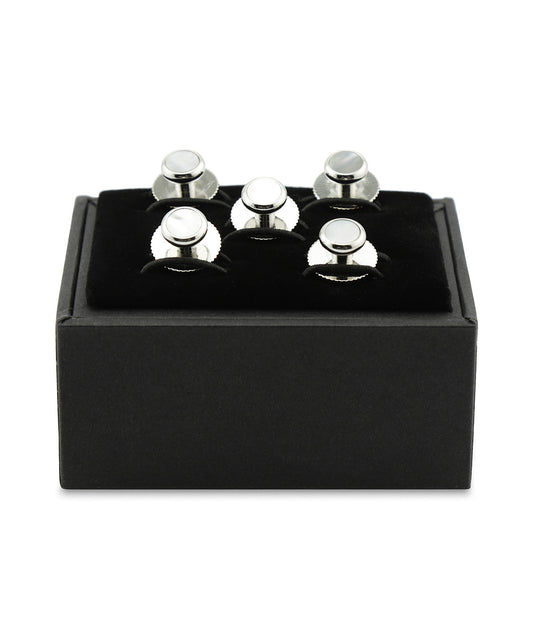 Dress Studs per set 5 stuks | Zilver Wit