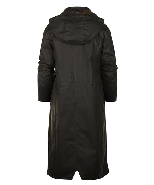 Barbour Long Cannich Wax Jacket Dames | Groen