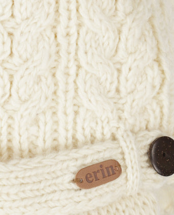 Muts Aran Cable Dames | Wit